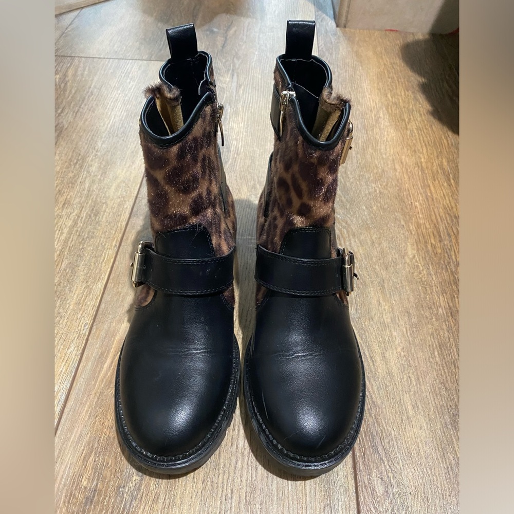 Nine West boots leopard “fur” and leather